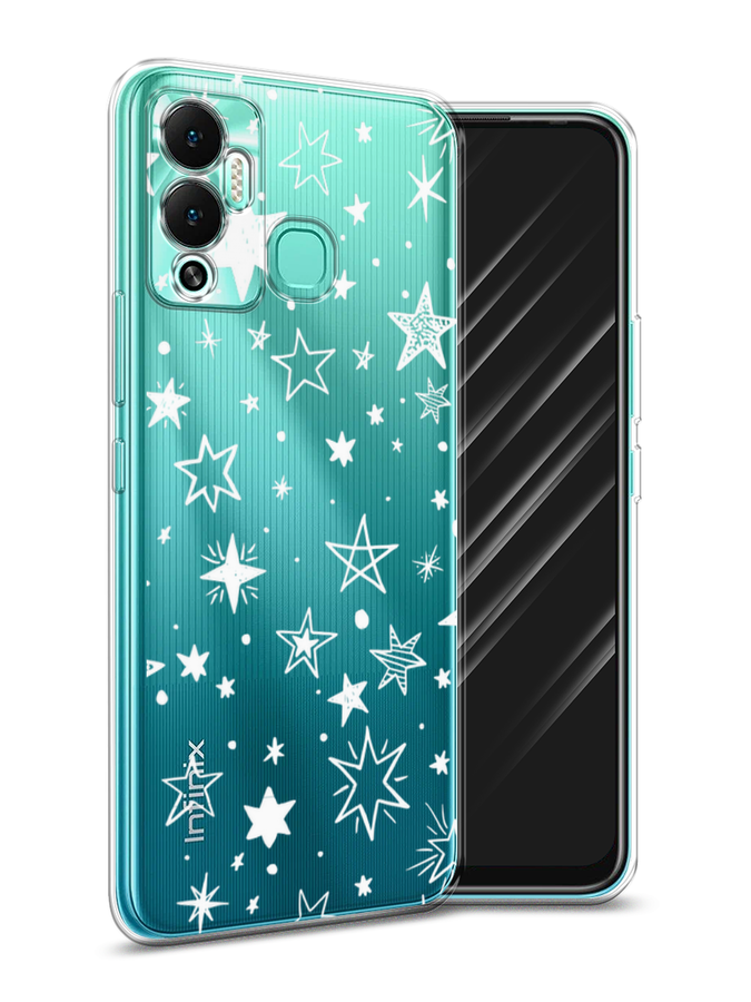 

Чехол Awog на Infinix Hot 12 Play "Звездочки графика белая", Разноцветный, 3101750-7