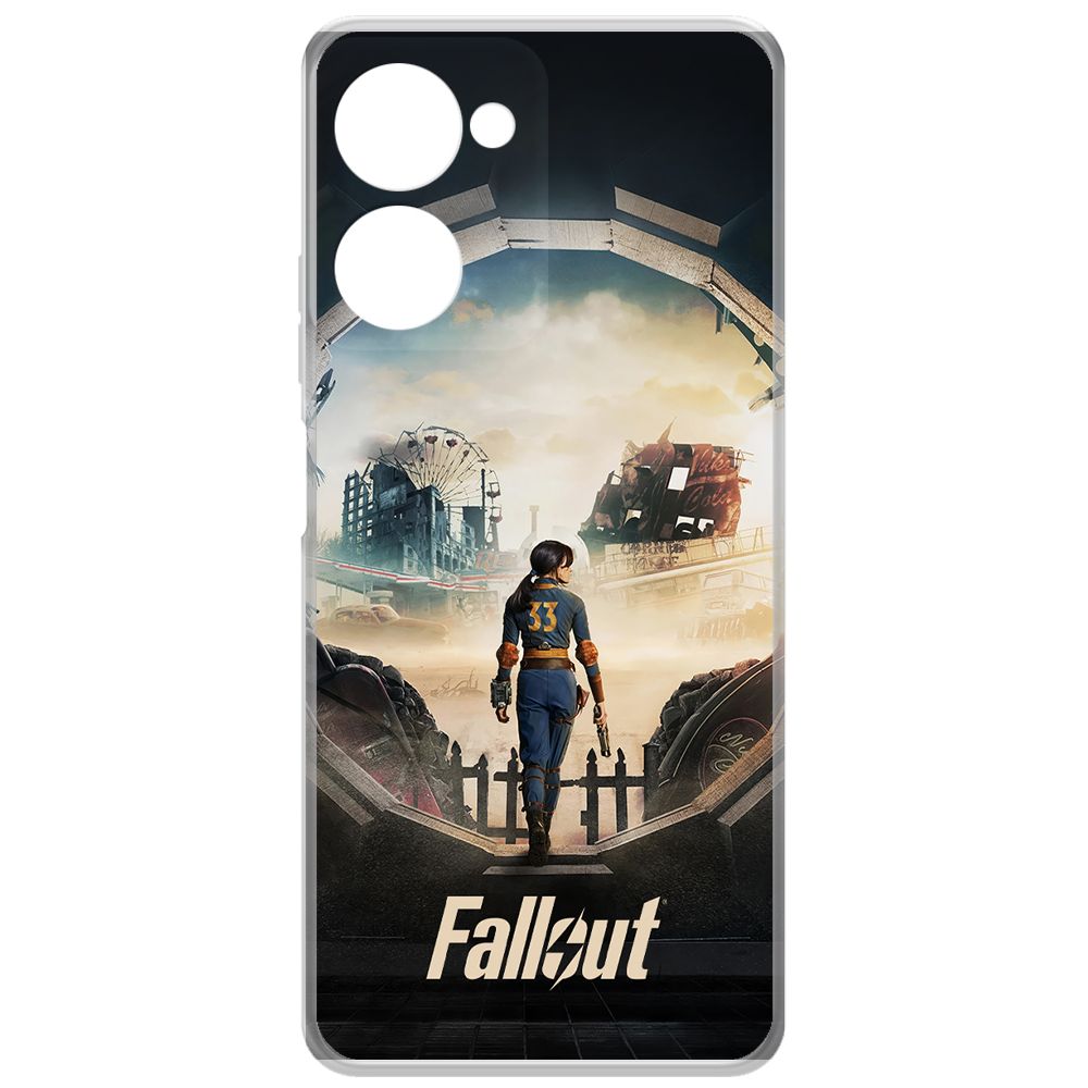 

Чехол-накладка Krutoff Clear Case Фоллаут (Fallout) - Убежище 33 для Realme 10 Pro, Прозрачный