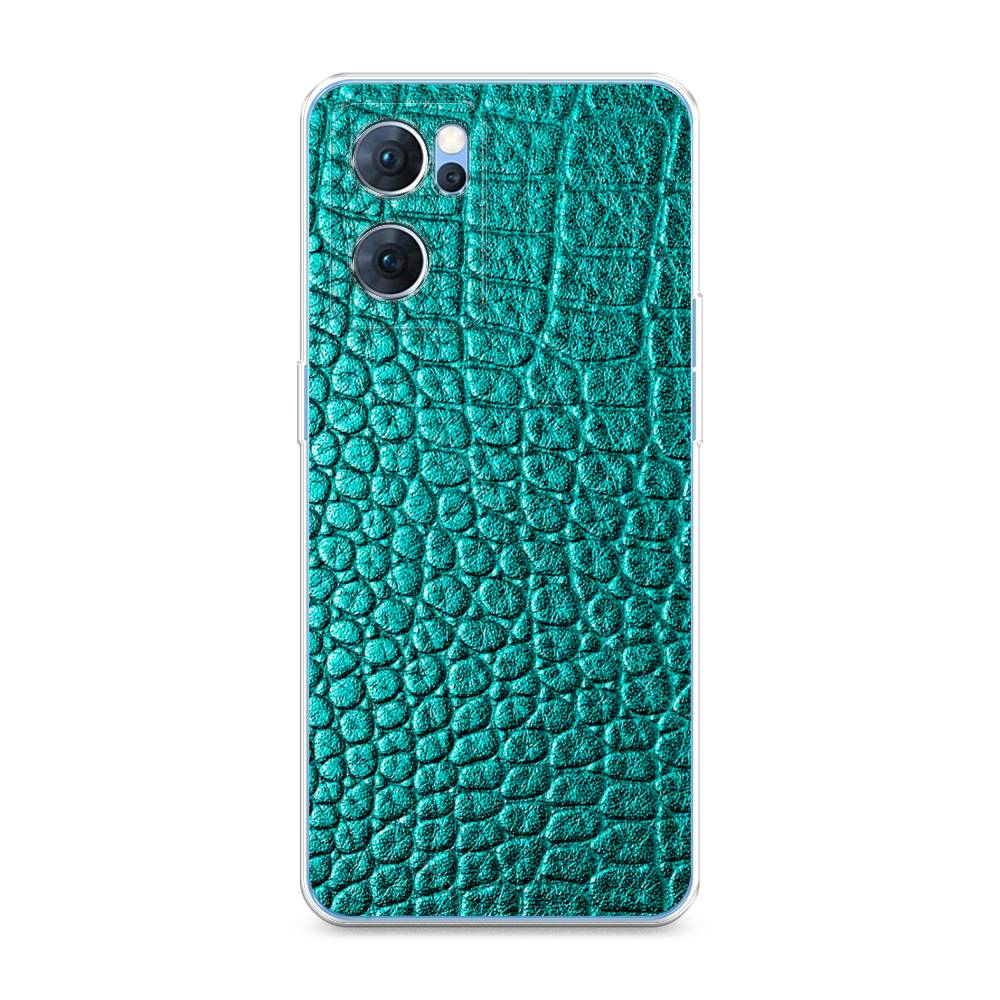 

Силиконовый чехол "Бирюзовая змея" на Oppo Reno 7, 258150-3