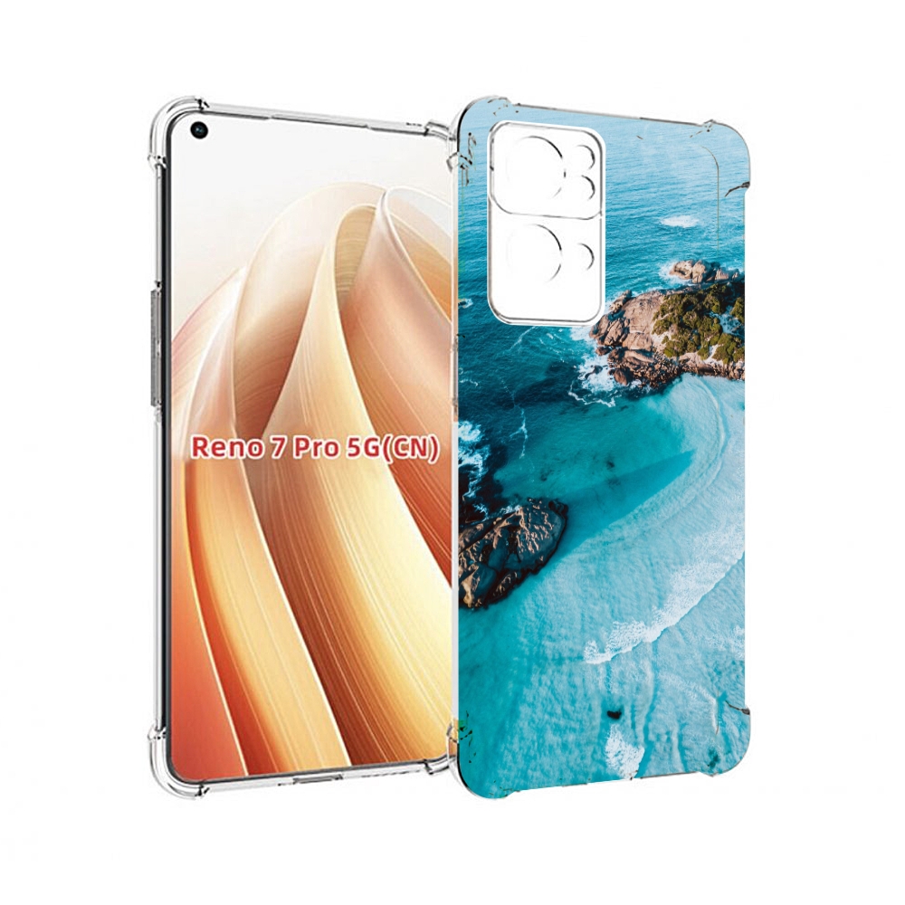

Чехол MyPads красивый голубой залив для OPPO Reno7 Pro 5G, Прозрачный, Tocco