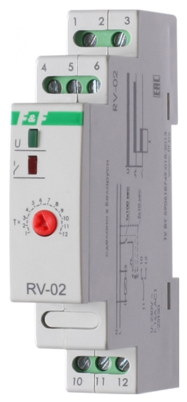 фото Реле времени rv-02 f&f ea02.001.008 евроавтоматика f&f