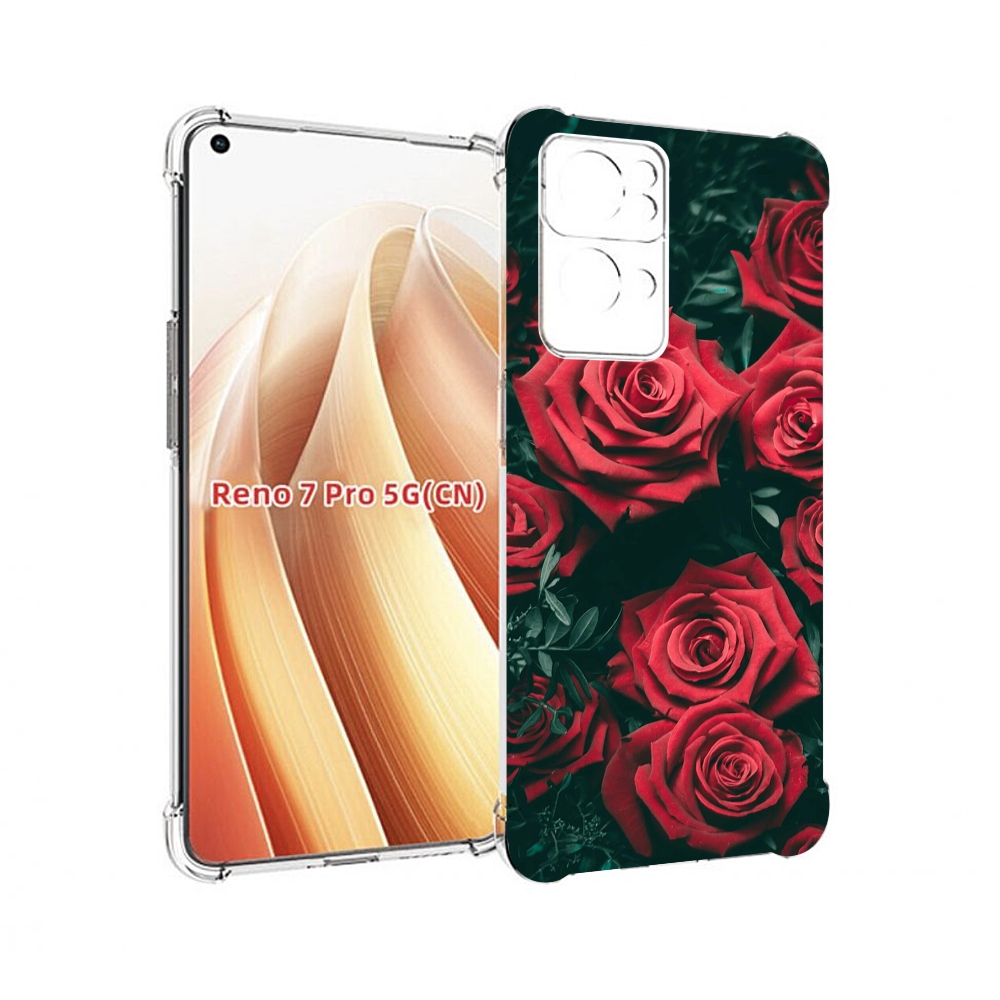 

Чехол MyPads красные-бархатные-розы для OPPO Reno7 Pro 5G, Прозрачный, Tocco