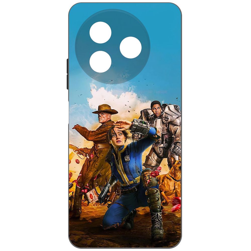 

Чехол-накладка Krutoff Soft Case Фоллаут (Fallout) - Люси, Гуль и Аарон для ITEL S24