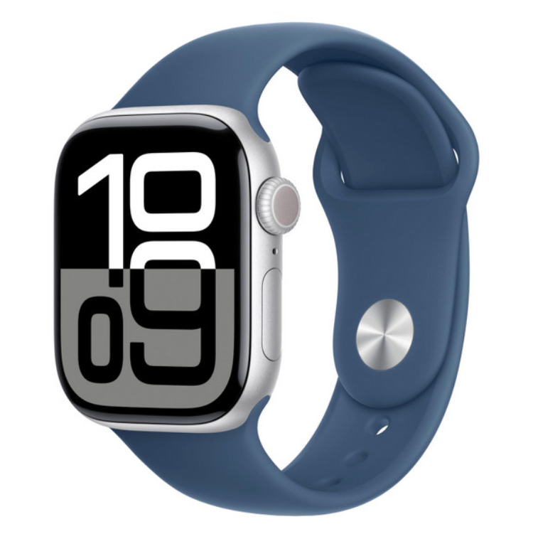 

Apple Watch Series 10 42 мм серебристый S/M спортивный ремешок