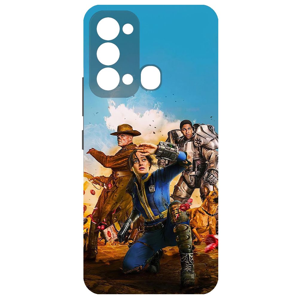 

Чехол-накладка Krutoff Soft Case Фоллаут (Fallout) - Люси, Гуль и Аарон для ITEL Vision 3