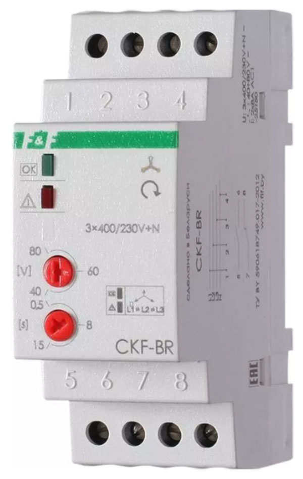 фото Реле контроля наличия/чередования фаз ckf-br f&f ea04.002.003 евроавтоматика f&f