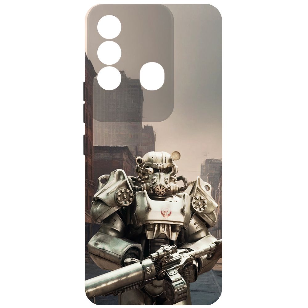 

Чехол-накладка Krutoff Soft Case Фоллаут (Fallout) -Рыцарь Братства для ITEL Vision 3 Plus, Черный