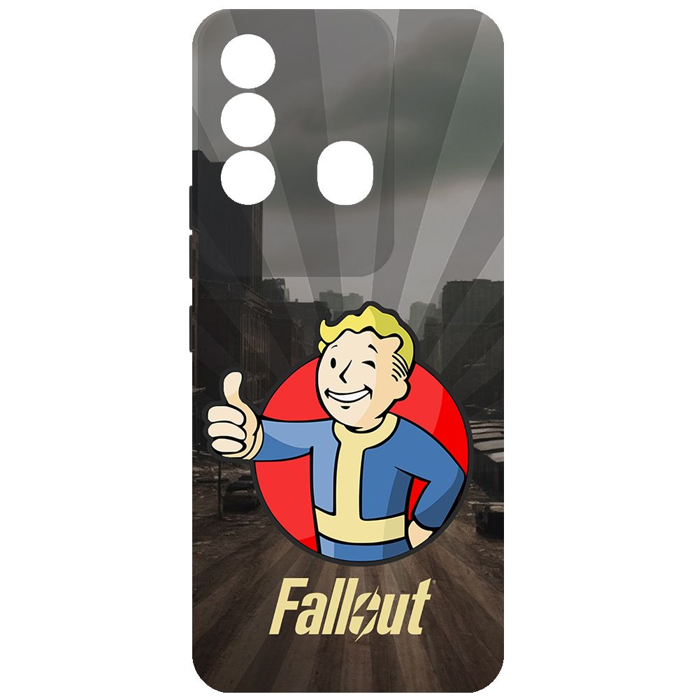 

Чехол-накладка Krutoff Soft Case Фоллаут (Fallout) - Волт-бой для ITEL Vision 3 Plus, Черный