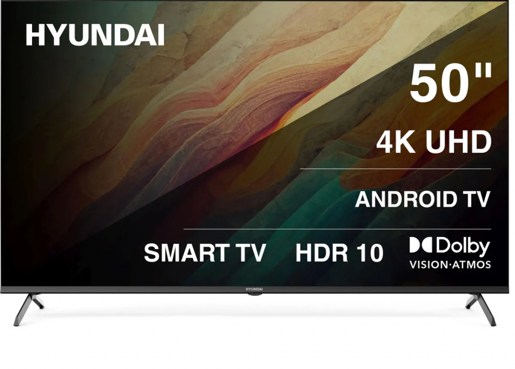 

Телевизор HYUNDAI H-LED50BU7009, 50"(127 см), UHD 4K, Черный, H-LED50BU7009
