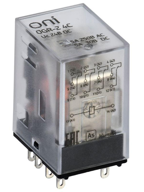 фото Реле общего назначения ogr-2 4c 24в dc oni ogr-2-4c-dc24v