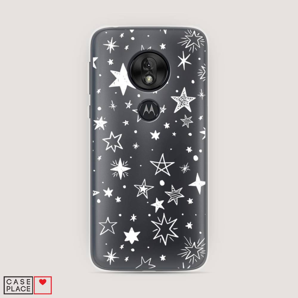 

Чехол Awog на Motorola Moto G7 Play / Моторола Мото G7 Плэй "Звездочки графика белая", Разноцветный, 241250-7