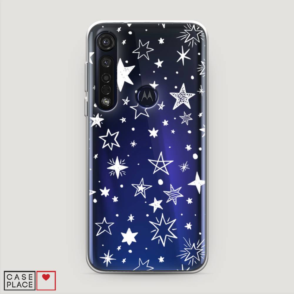 

Чехол Awog на Motorola Moto G8 Plus "Звездочки графика белая", Разноцветный, 241450-7