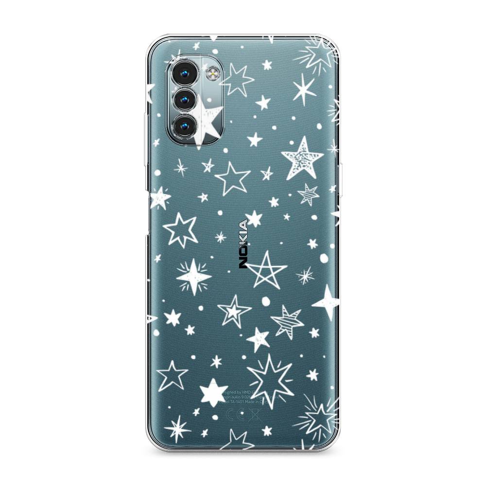 

Чехол Awog на Nokia G21 / Нокиа G21 "Звездочки графика белая", Разноцветный, 125050-7