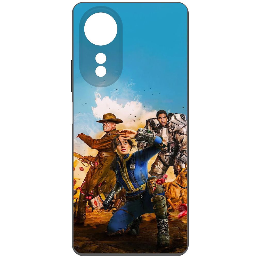 

Чехол-накладка Krutoff Soft Case Фоллаут (Fallout) - Люси, Гуль и Аарон для Oppo A58 4G