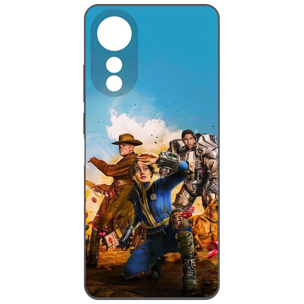 

Чехол-накладка Krutoff Soft Case Фоллаут (Fallout) - Люси, Гуль и Аарон для Oppo A78 4G