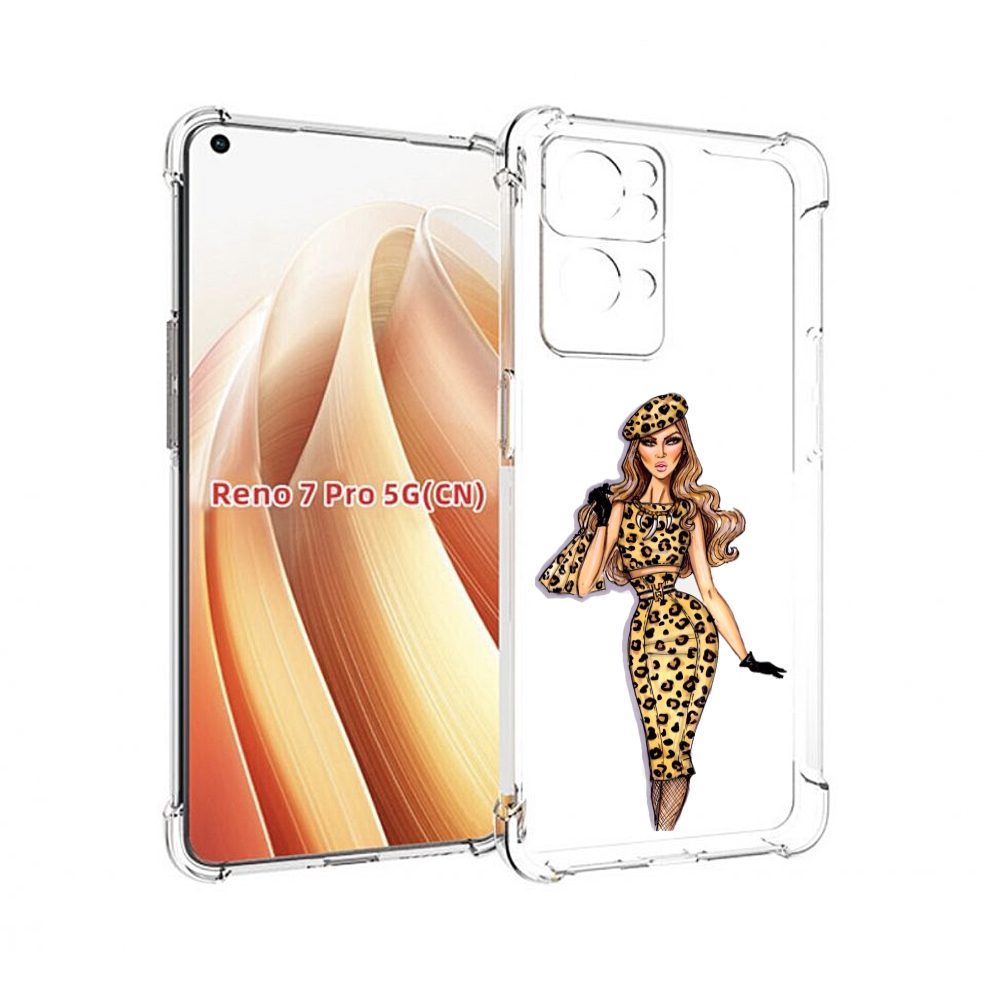 

Чехол MyPads леопардовое платье женский для OPPO Reno7 Pro 5G, Прозрачный, Tocco