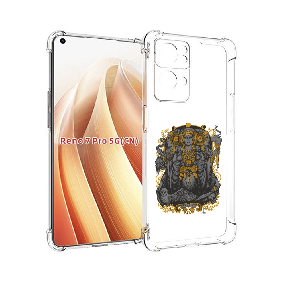 

Чехол MyPads божество с золотыми элементами для OPPO Reno7 Pro 5G, Прозрачный, Tocco