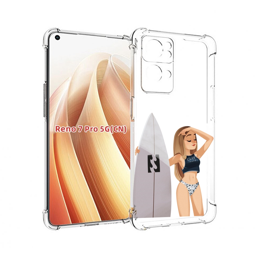 

Чехол MyPads летний-серф для OPPO Reno7 Pro 5G, Прозрачный, Tocco