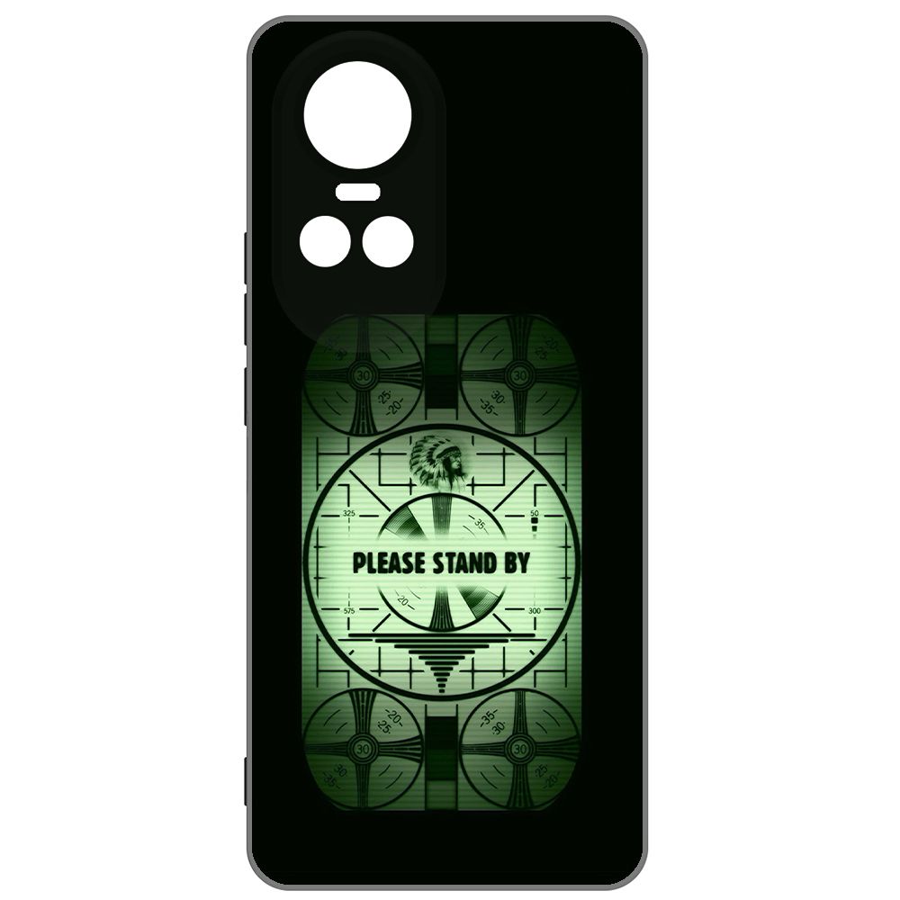 

Чехол-накладка Krutoff Soft Case Фоллаут - Пожалуйста, подождите для Oppo Reno10 5G, Черный