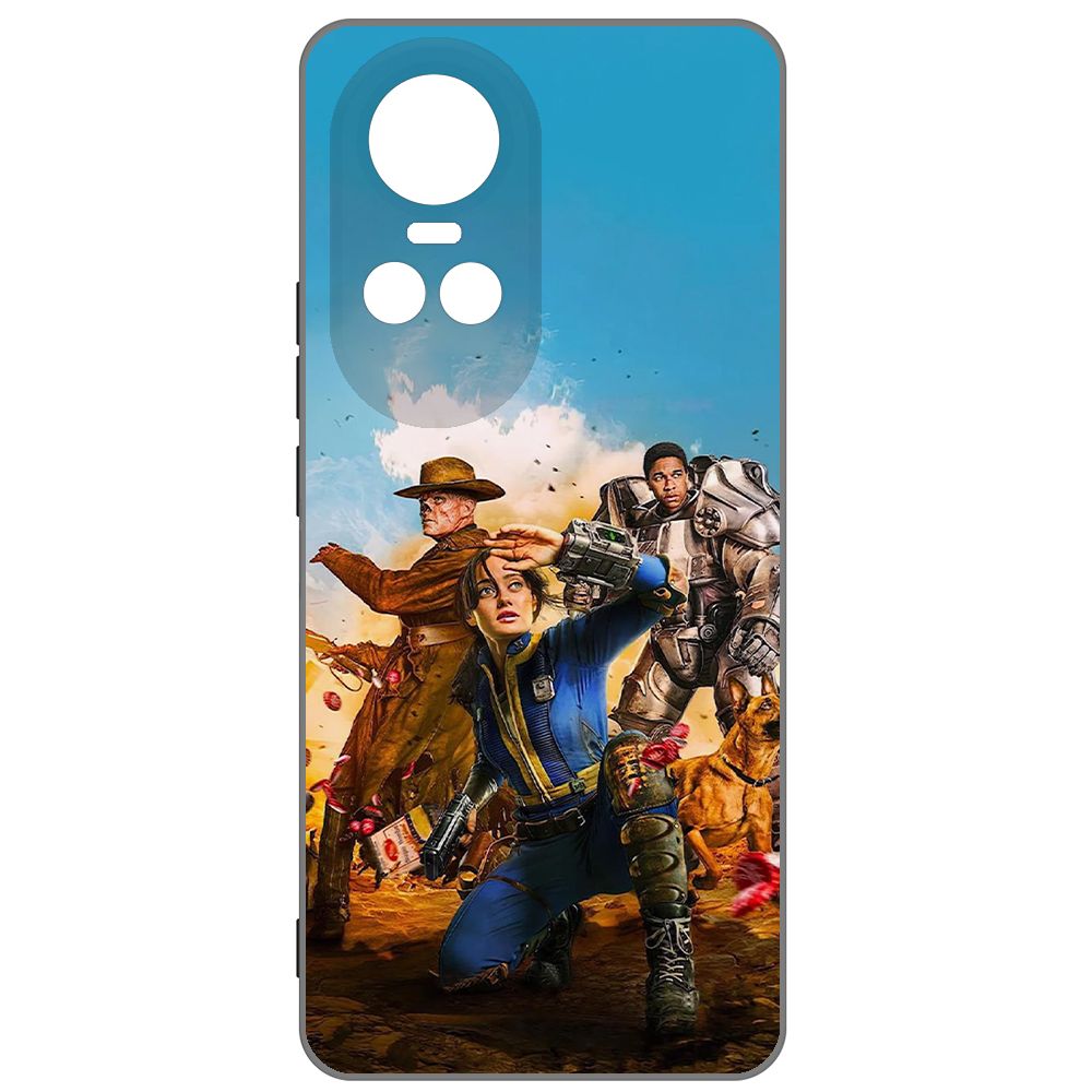

Чехол-накладка Krutoff Soft Case Фоллаут (Fallout) - Люси, Гуль и Аарон для Oppo Reno10 5G
