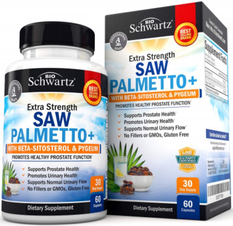 Пищевая добавка BioShwartz Saw Palmetto+ Beta-Sitosterol, Pygeum, 60 капсул