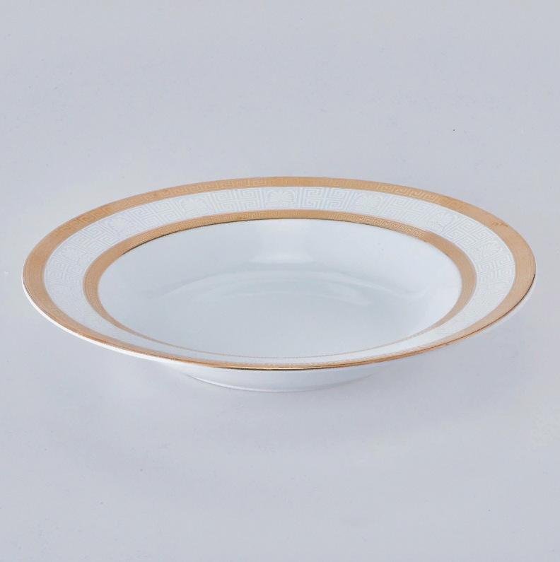 

Тарелка глубокая Royal Garden Meandre Antique 23 см белая