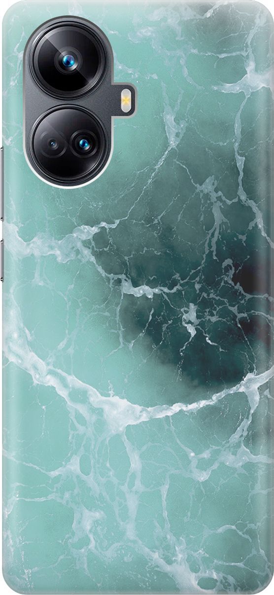 

Силиконовый чехол на Realme 10 Pro+ с принтом "Лазурный океан", Белый;зеленый, 158622