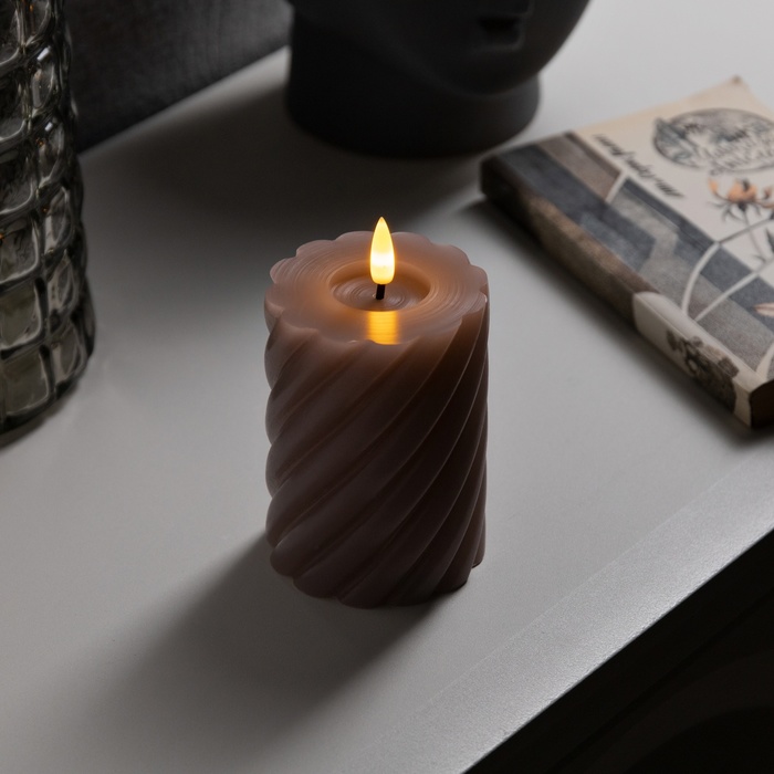

Светодиодная свеча Luazon Lighting витая, пластик, батарейки АААх2, лиловая, 9907621