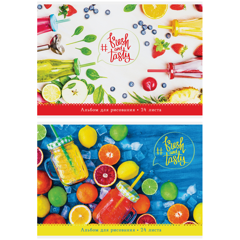 

Альбом для рисования 24л., А4, на склейке ArtSpace "Стиль. Bright&Sweet", (14шт.)