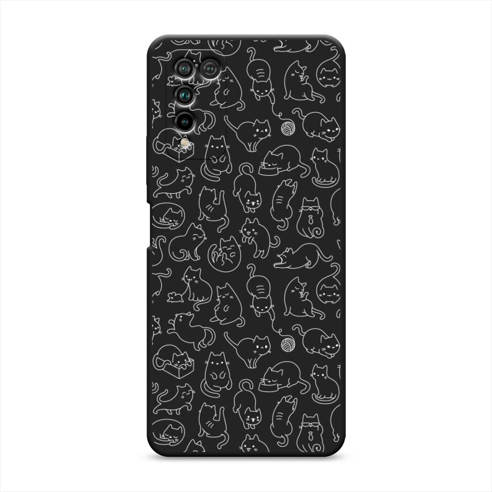

Чехол Awog на Honor 10X Lite "Шкодливые котики", Черный;белый;серый, 6104652-1