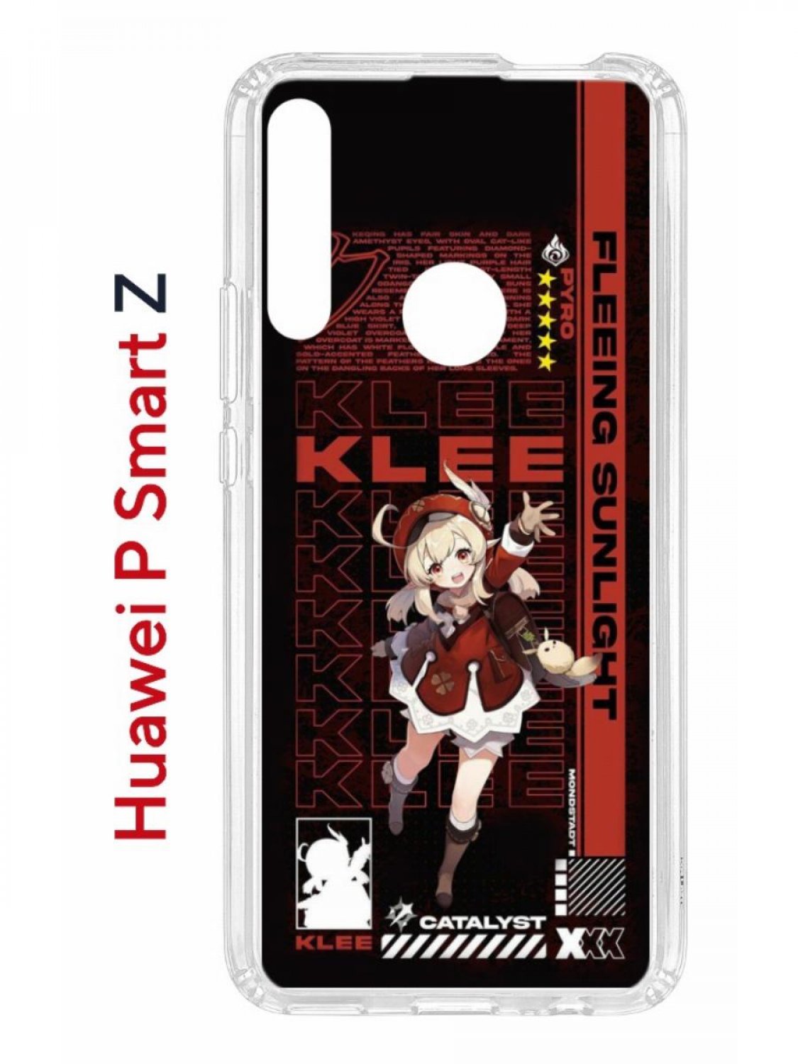 фото Чехол на huawei p smart z с принтом kruche print klee genshin, противоударный бампер кruче