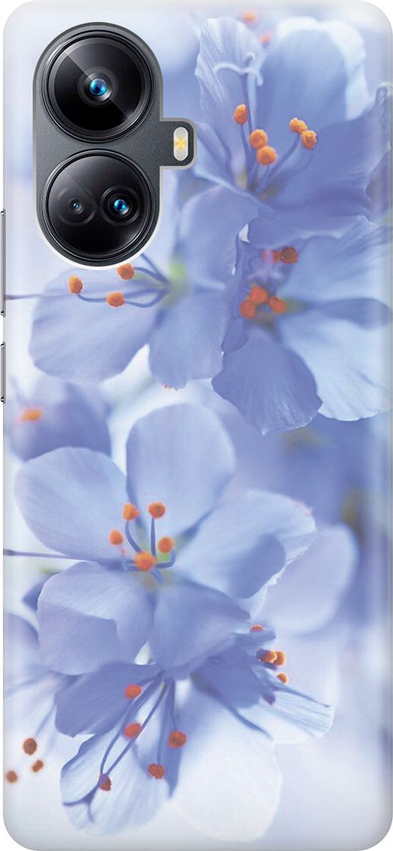 

Силиконовый чехол на Realme 10 Pro+ с принтом "Лазурные орхидеи", Голубой;фиолетовый, 158630