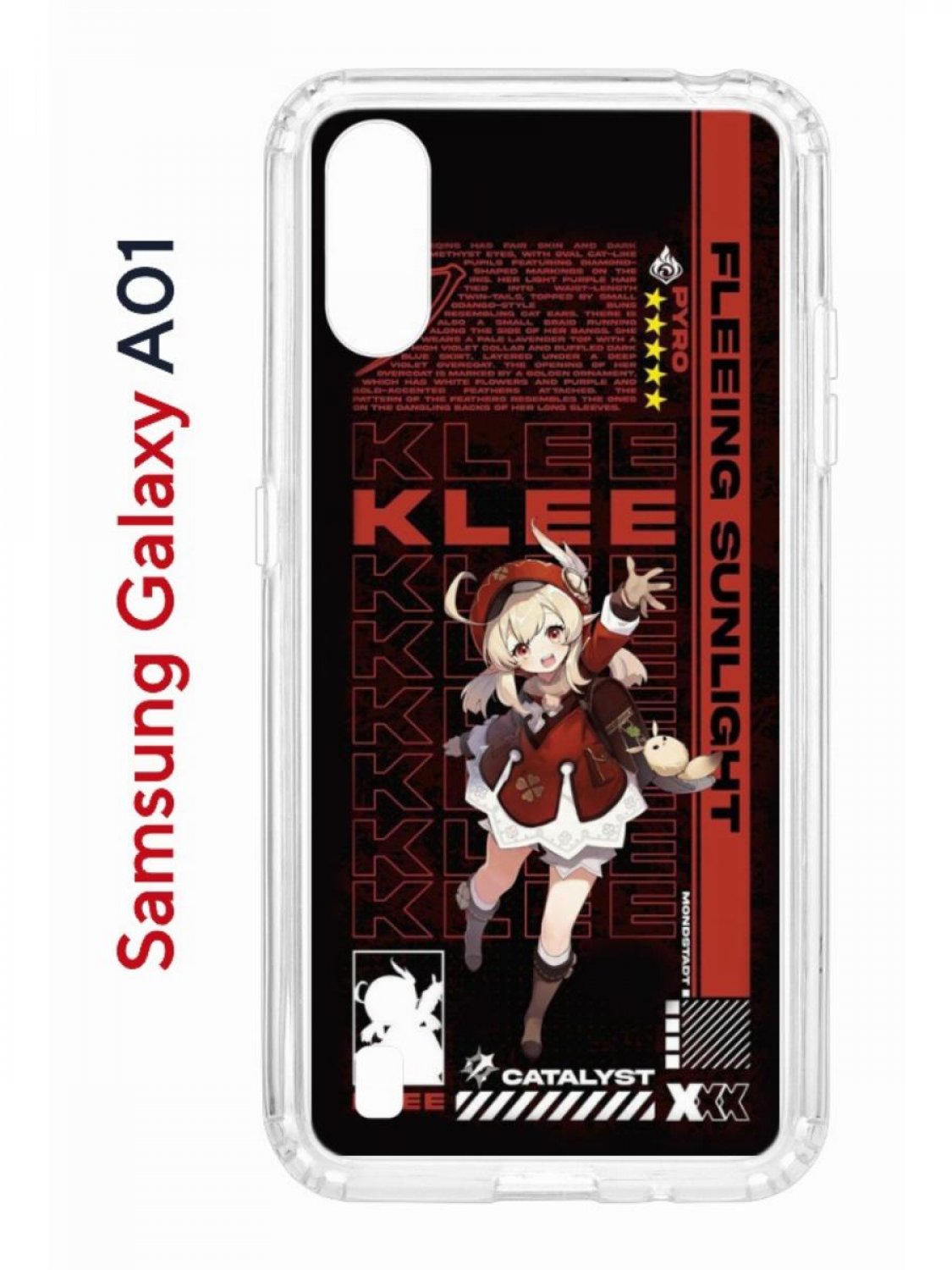 фото Чехол на samsung galaxy a01/a015 kruche print klee genshin, противоударный бампер кruче