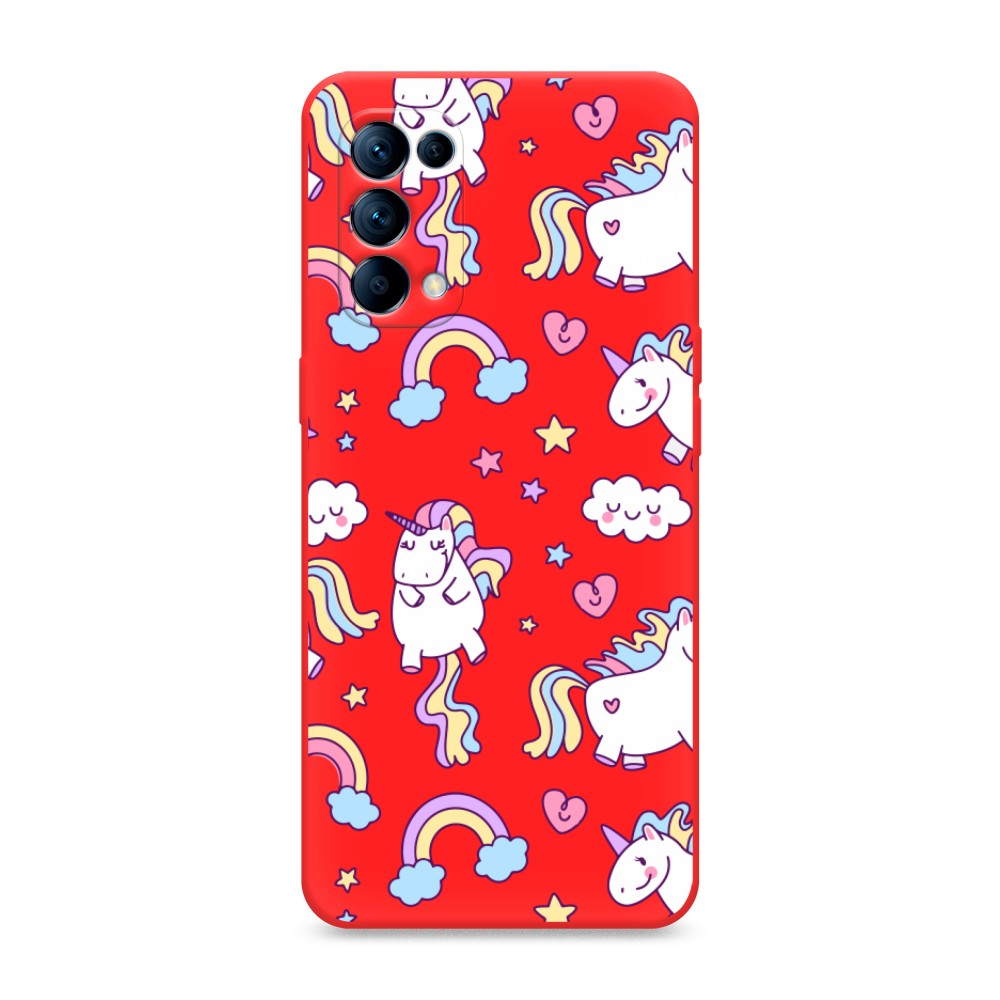 

Матовый силиконовый чехол "Sweet unicorns dreams" на Oppo Reno 5, Sweet unicorns dreams