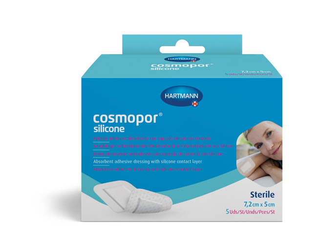 

Повязка Cosmopor Е впитывающая, с слоем из силикона, 7,2х5 см