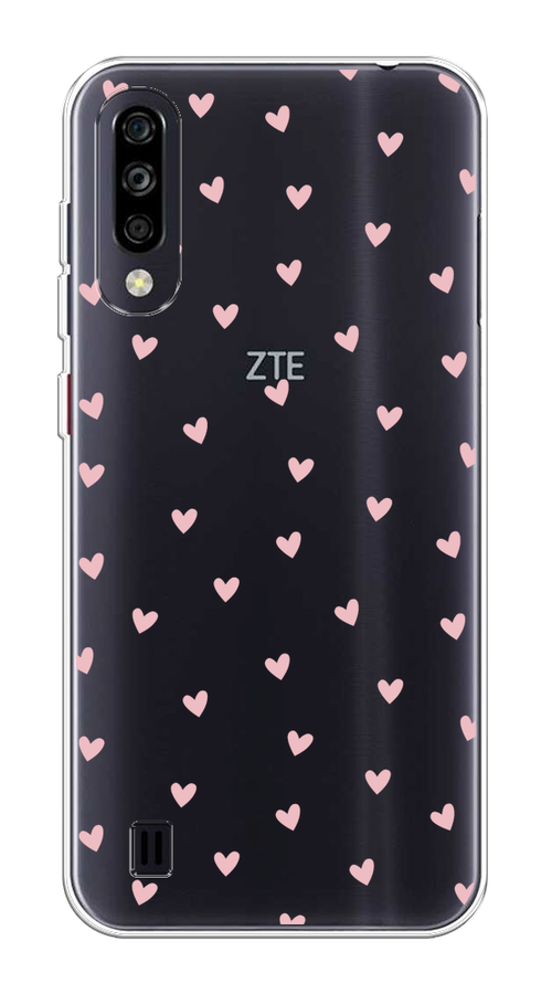 

Чехол на ZTE Blade A7 (2020) "Розовые сердечки паттерн", Розовый;прозрачный, 133750-1