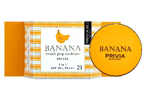 

CC-крем кушон PRIVIA Banana Crush Pop Cushion №21 SPF50 15 г, СС-крем кушон "PRIVIA Banana Crush Pop Cushion №21 SPF50" 15 г