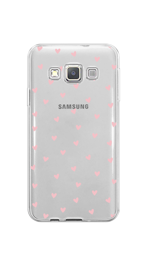 

Чехол на Samsung Galaxy A3 "Розовые сердечки паттерн", Розовый;прозрачный, 20150-1