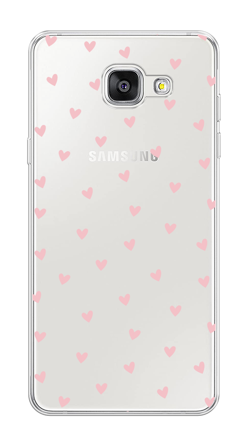 

Чехол на Samsung Galaxy A5 2016 "Розовые сердечки паттерн", Розовый;прозрачный, 20550-1