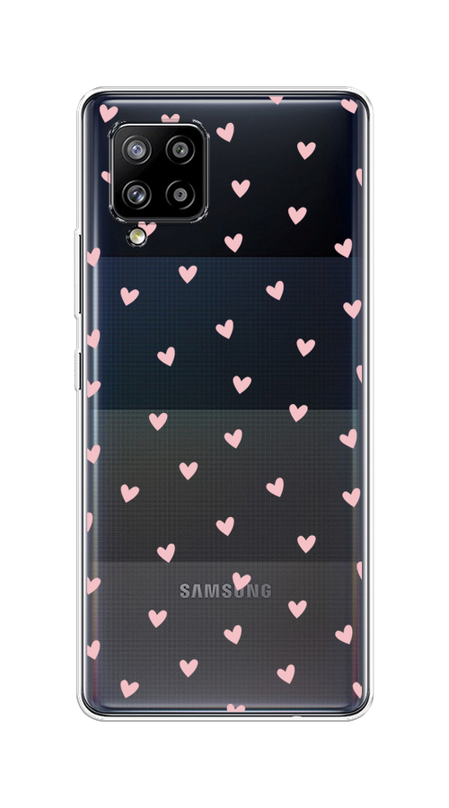 

Чехол на Samsung Galaxy A42 "Розовые сердечки паттерн", Розовый;прозрачный, 2101750-1
