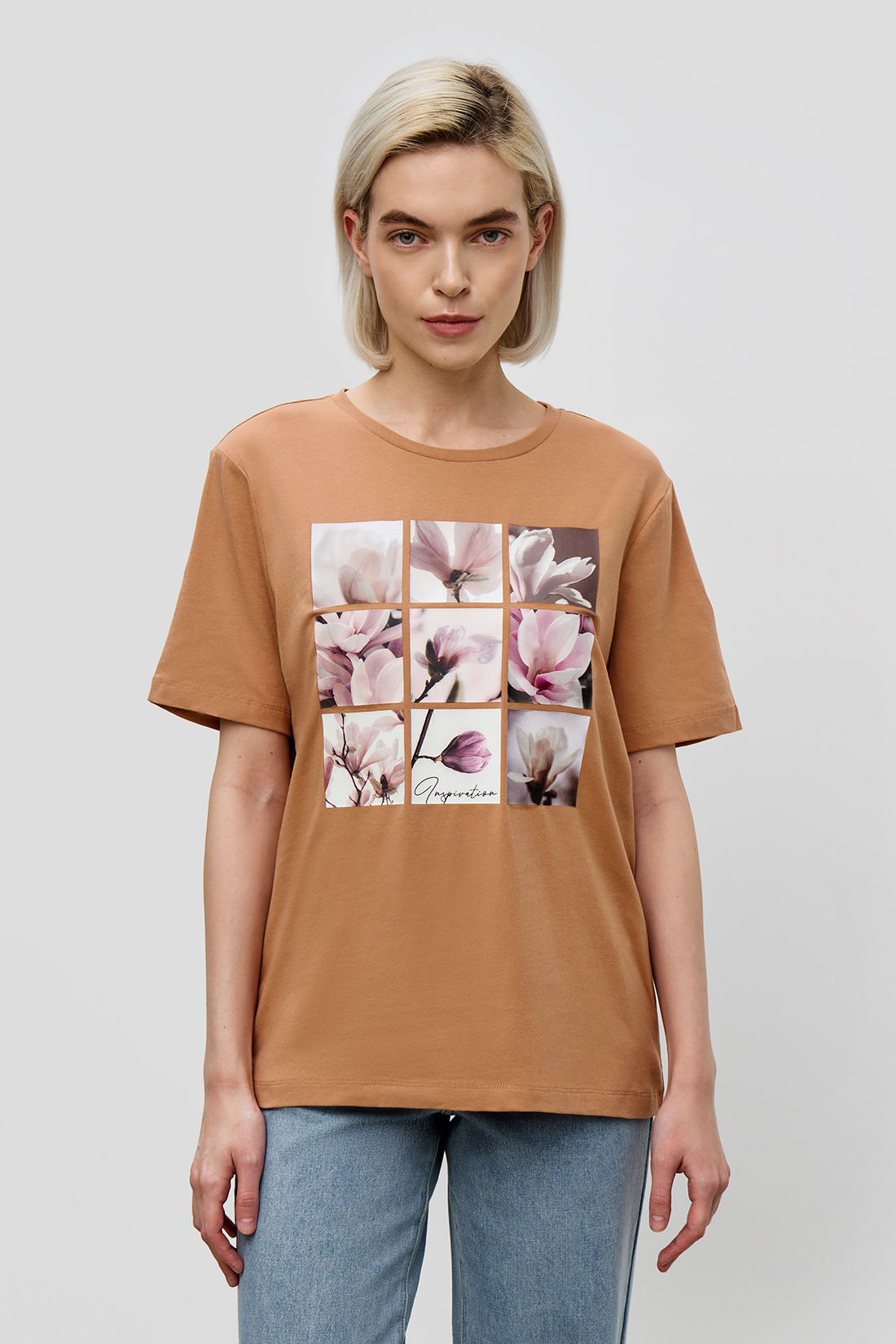 

Футболка женская Baon B2323006 бежевая 2XL, Бежевый, B2323006