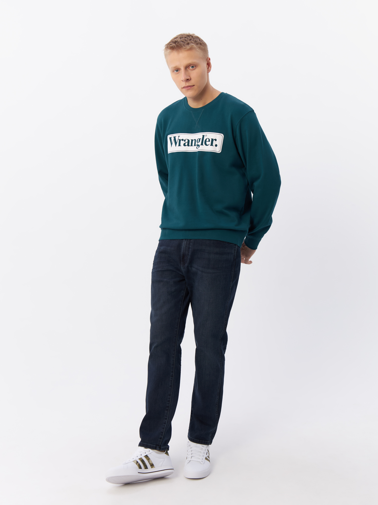

Джинсы мужские Wrangler 112345378015 синие 30/34, Синий, 112345378