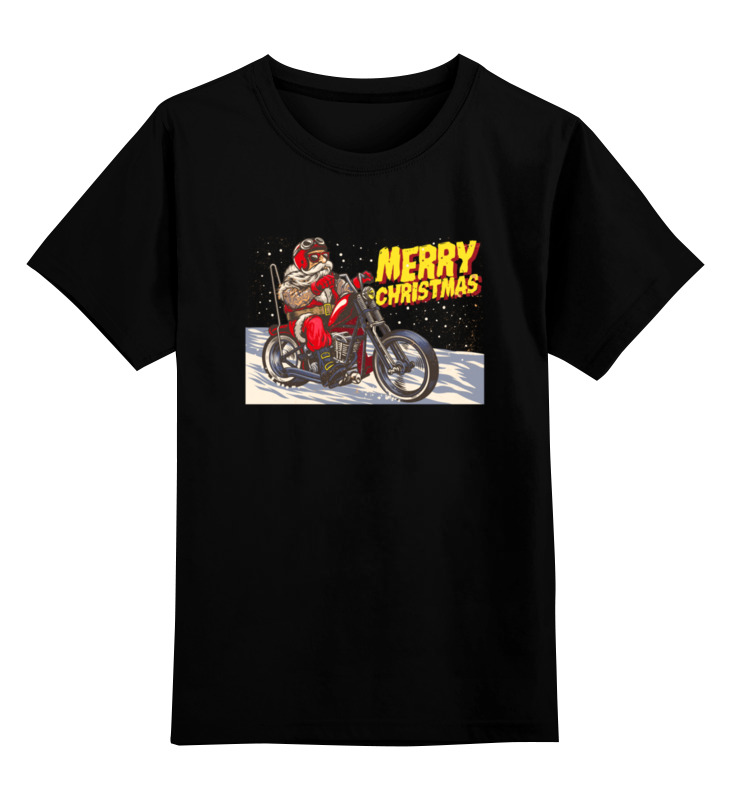 

Футболка детская Printio Santa moto цв. белый р. 104, Santa moto