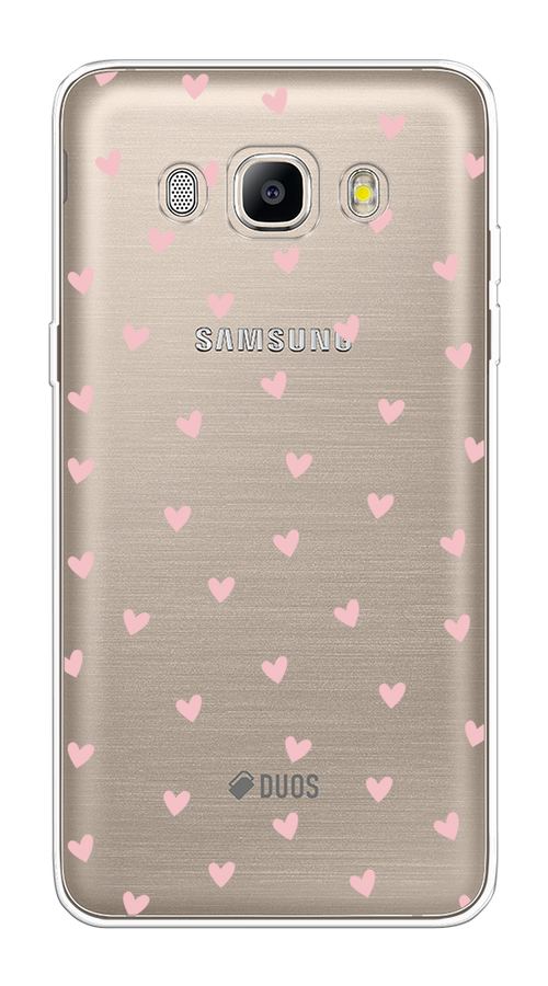 

Чехол на Samsung Galaxy J5 2016 "Розовые сердечки паттерн", Розовый;прозрачный, 22750-1