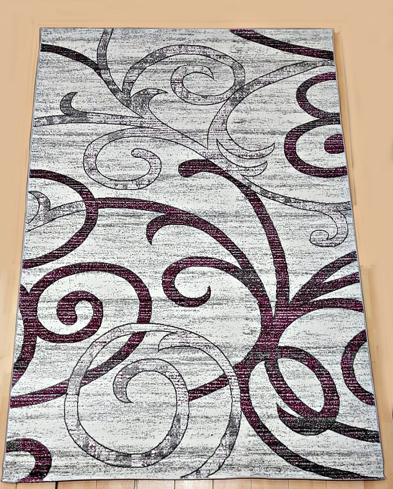 фото Ковер lara 4206r прямой серый лиловый 1,5х3 sofia rugs