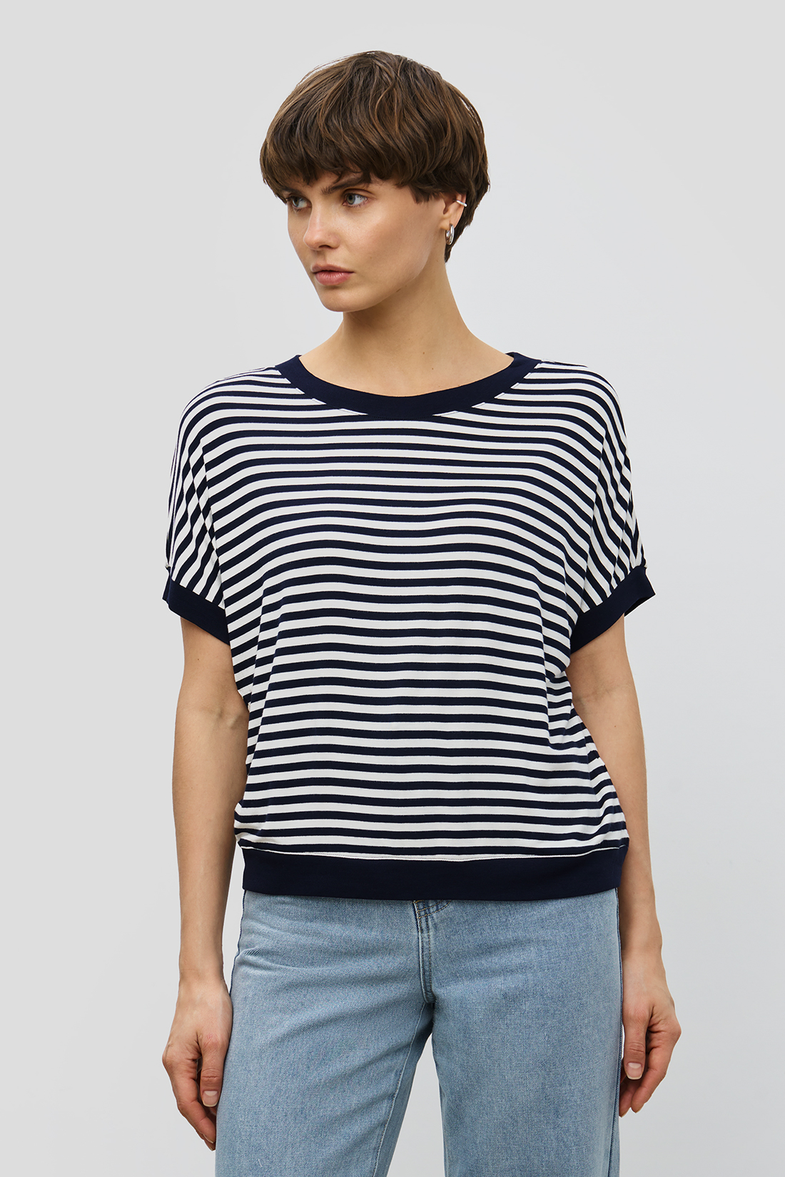 

Футболка женская Baon B2323009 синяя 2XL, Синий, B2323009