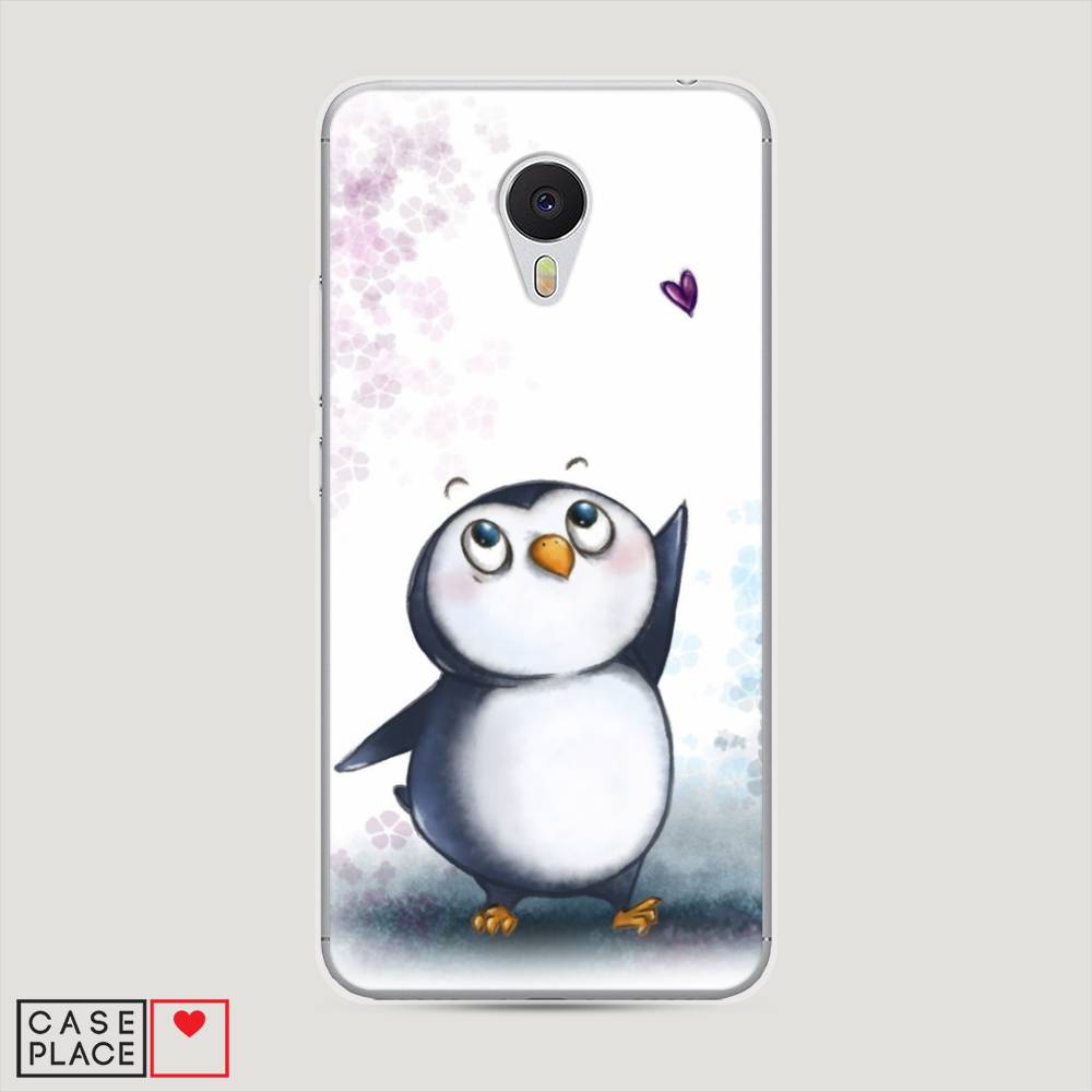 

Чехол Awog на Meizu M3 "Пингвин и сердечко", Белый, 70350-1