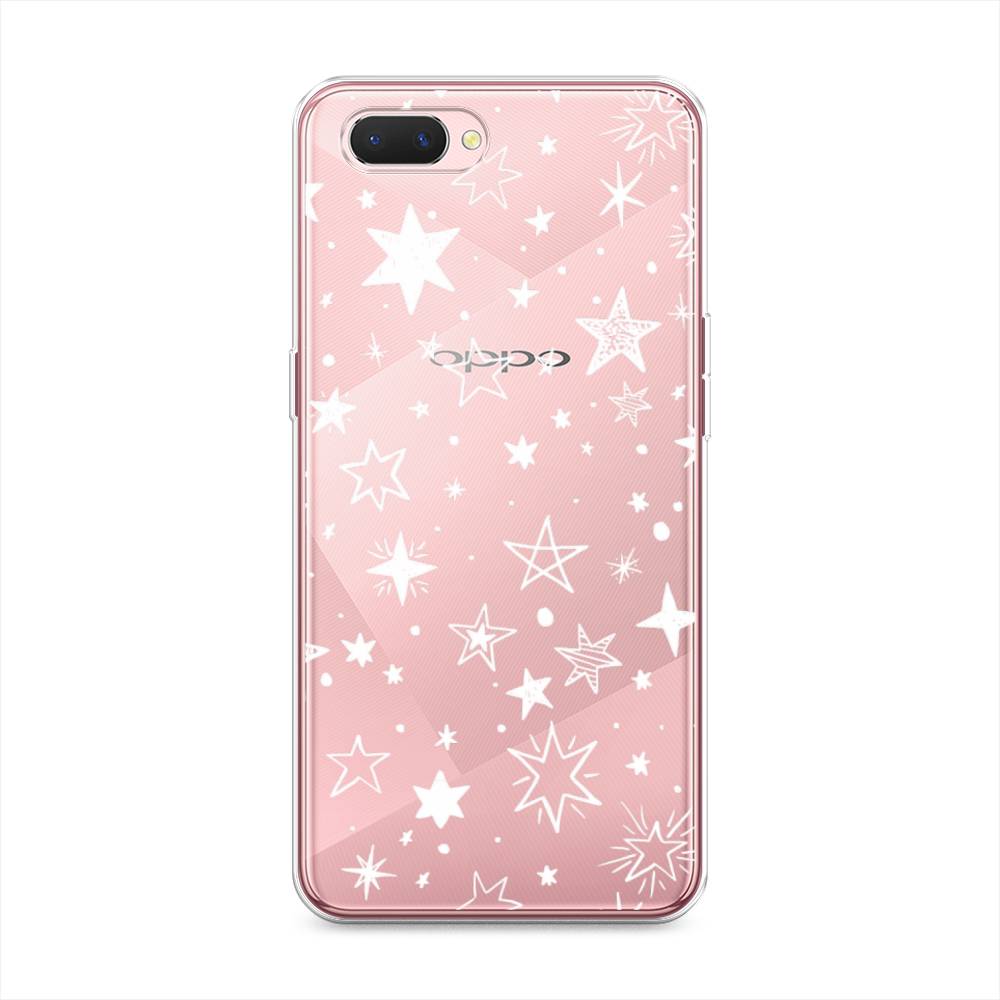

Чехол Awog на Oppo A3s "Звездочки графика белая", Разноцветный, 252050-7