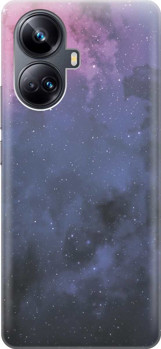 

Силиконовый чехол на Realme 10 Pro+ с принтом "Звездное зарево", Голубой;синий, 158632
