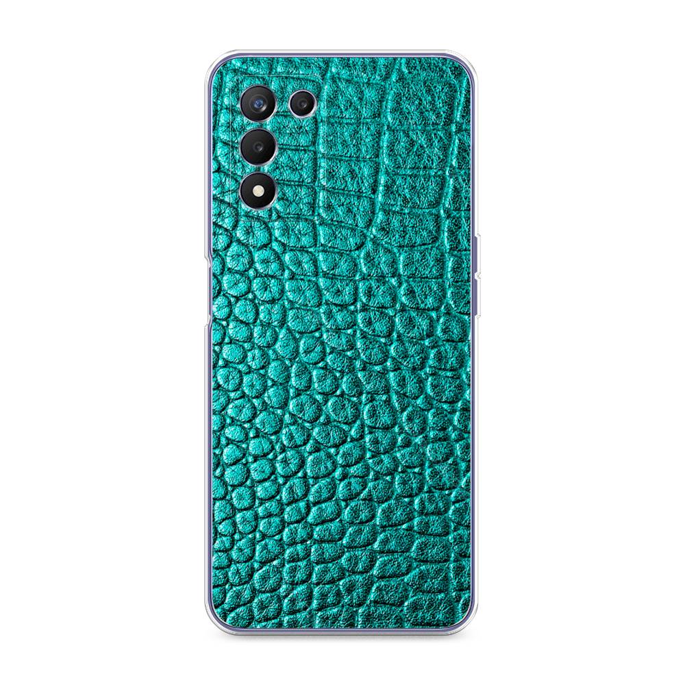 

Силиконовый чехол "Бирюзовая змея" на Realme Q3s, 257950-3